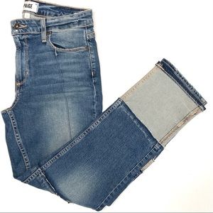 PAIGE Jaqueline Patchwork Straight Cropped Jean